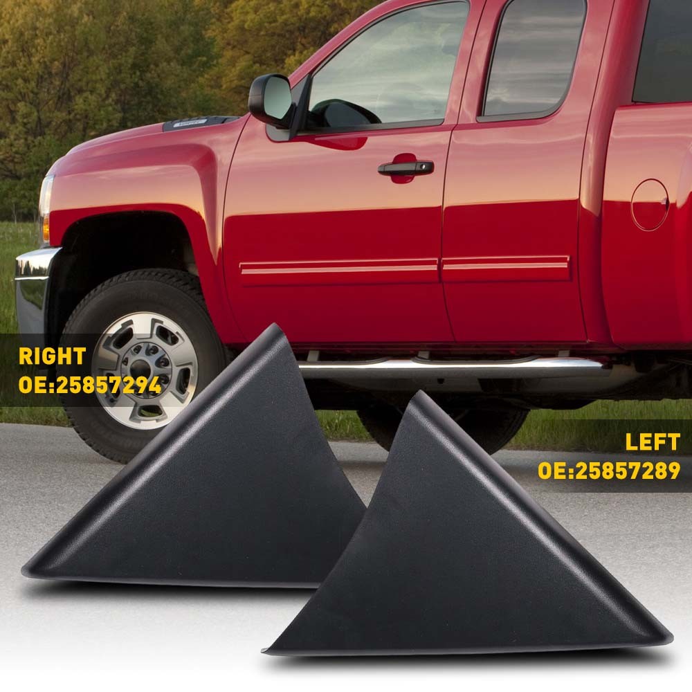 Pair Front Door Upper Trim Panel Fit For Chevrolet Silverado GMC Sierra 07-2013