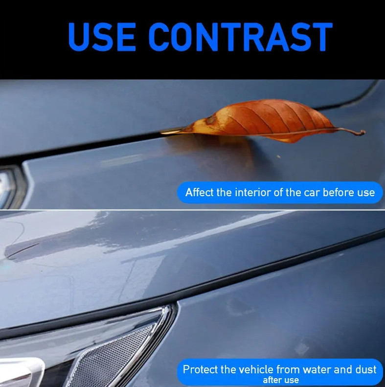 1pc 4m Car Hood Seal Strip Rubber Gap Filler Waterproof Noise Insulation – NEW