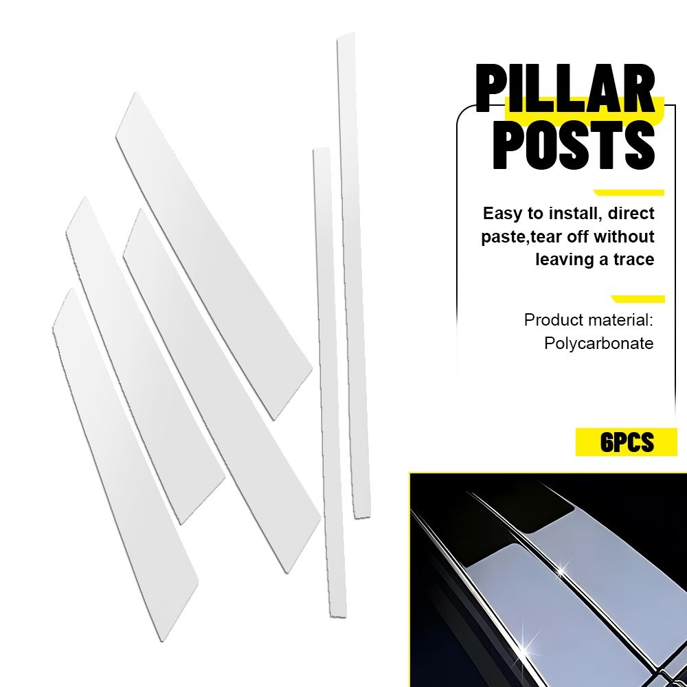 6pcs Gloss Chrome Pillar Post Door Cover Trim For 2018-2023 Chevrolet Traverse