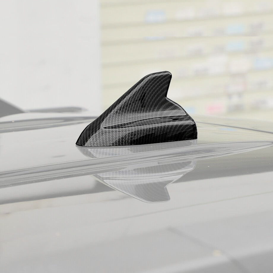 For Ford Maverick 2022-2024 Carbon Fiber Look Shark Fin Antenna Trim Cover Caps
