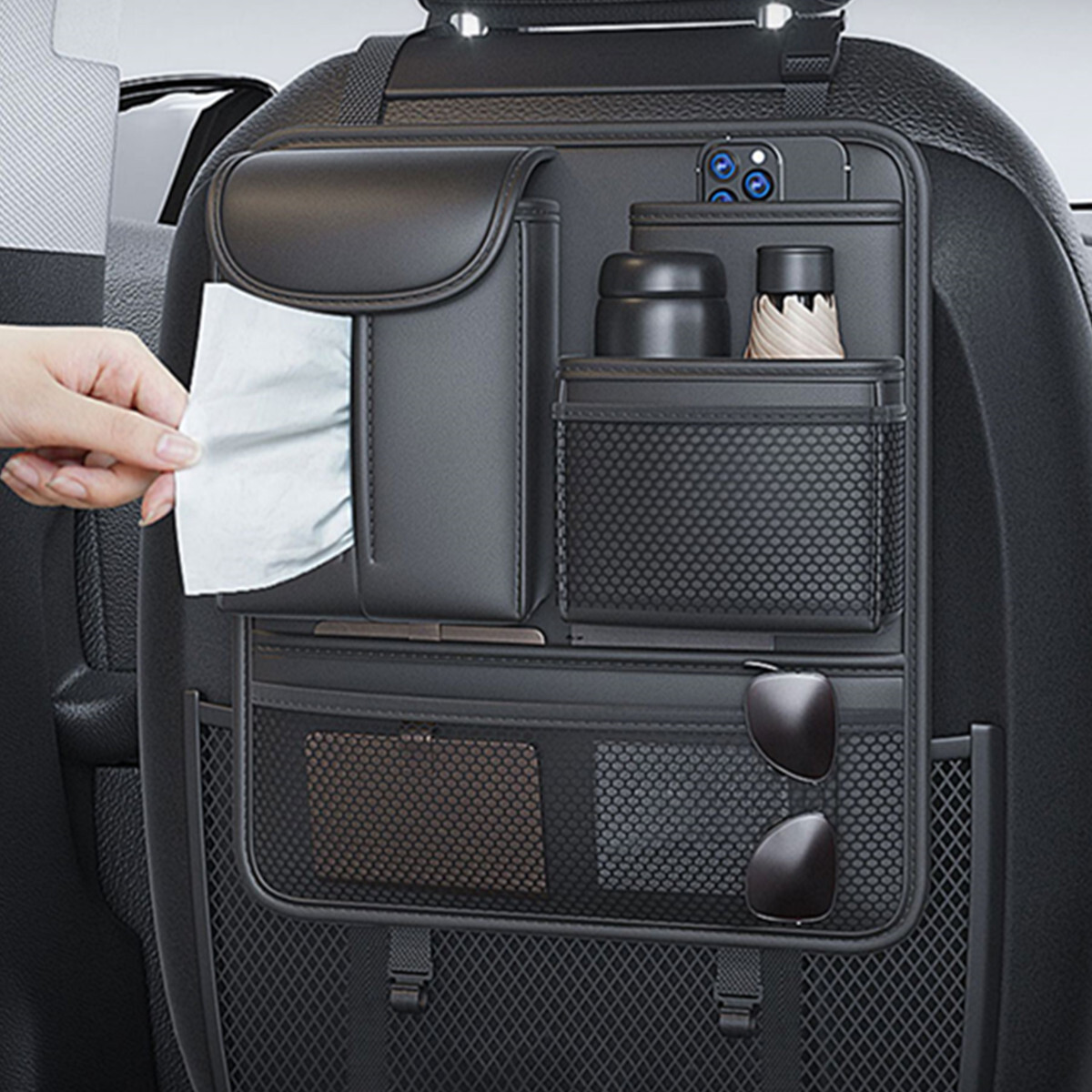 Car Seat Back Multi Pocket Storage Bag Organizer For Car Interior Accessories