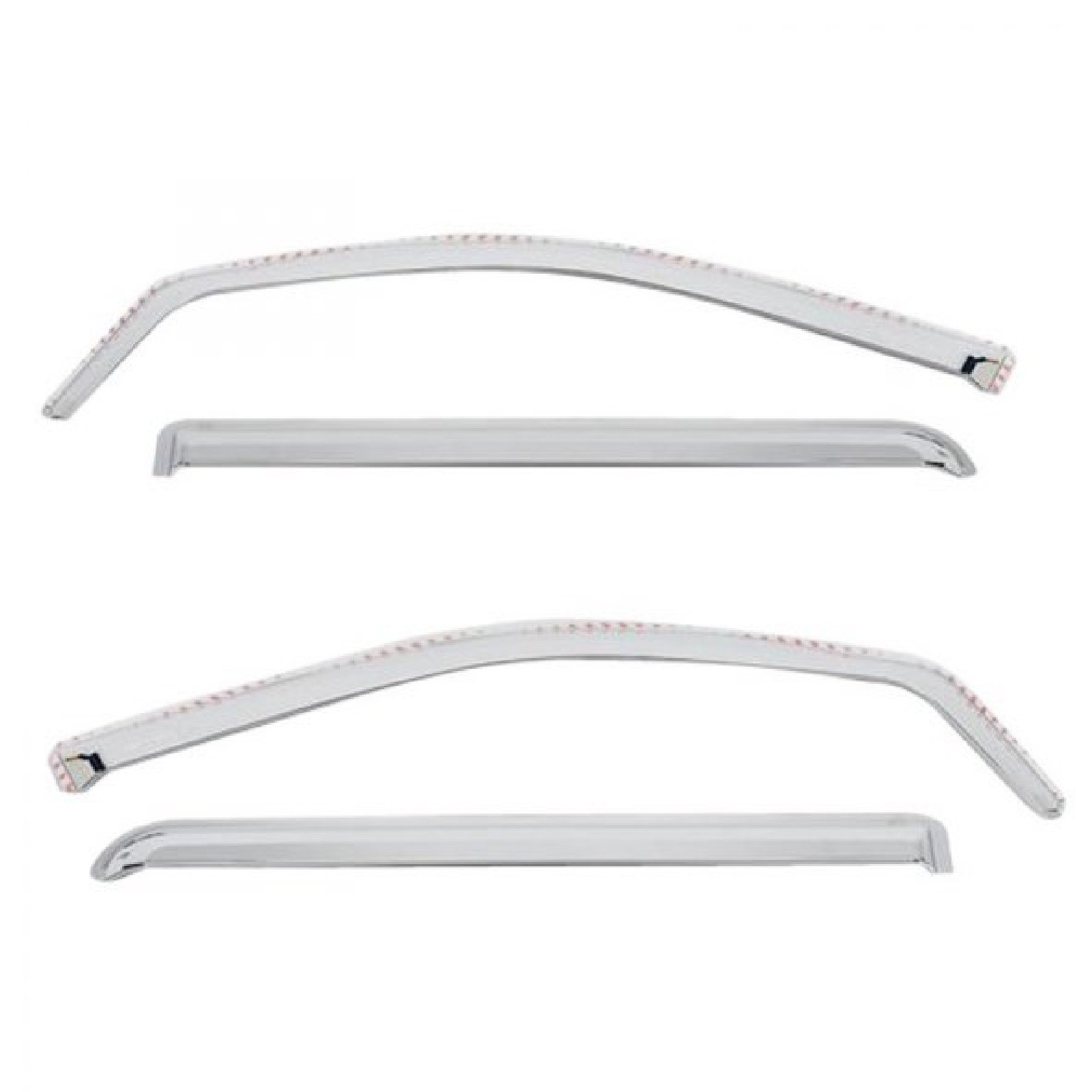 Putco 480442 4 Piece Tape On Chrome Window Visors for Silverado / Sierra Double