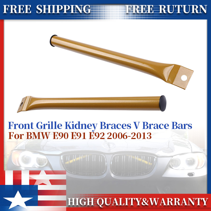 Yellow Front Kidney Grille V Brace Trim for BMW E90 E91 E92 E93 2006-2013