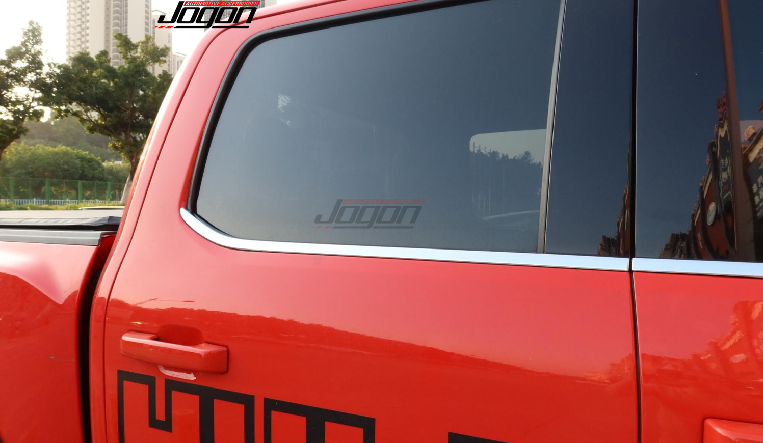 Chrome Side Window Sill Strip Covers 4-Door For Ford F-150 Raptor Lariat 2021-25