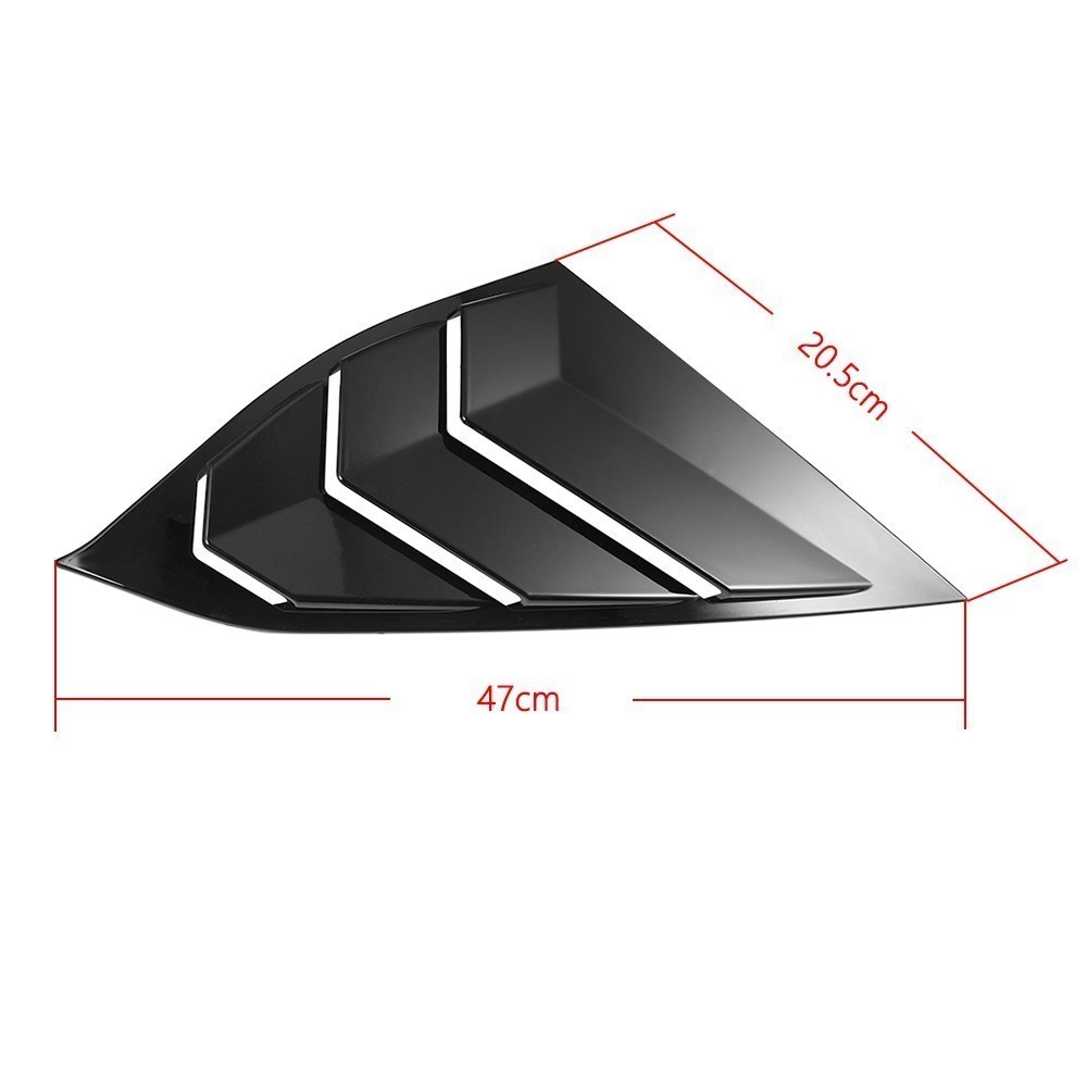 Rear Window Quarter Fits For 2018-2022 Honda Accord JDM Gloss Black Glossy Black