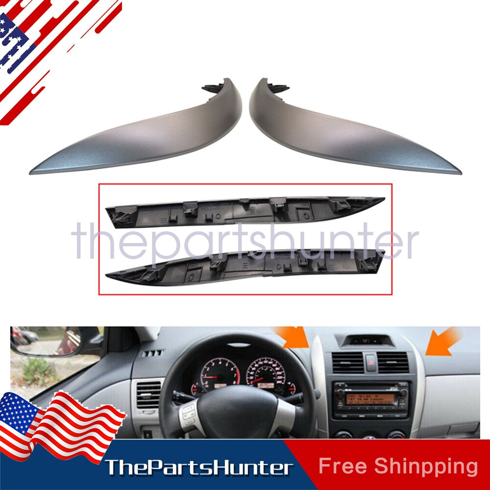 Pair Upper Side Central Dashboard Trim Strip fit Toyota Corolla Altis 2009-2013