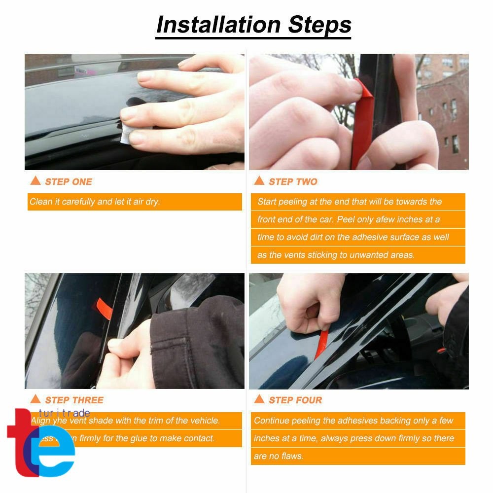 Window Visor For Ford Focus 12-16 Hatchback Sedan Smoke Mugen Weather Vent Shade