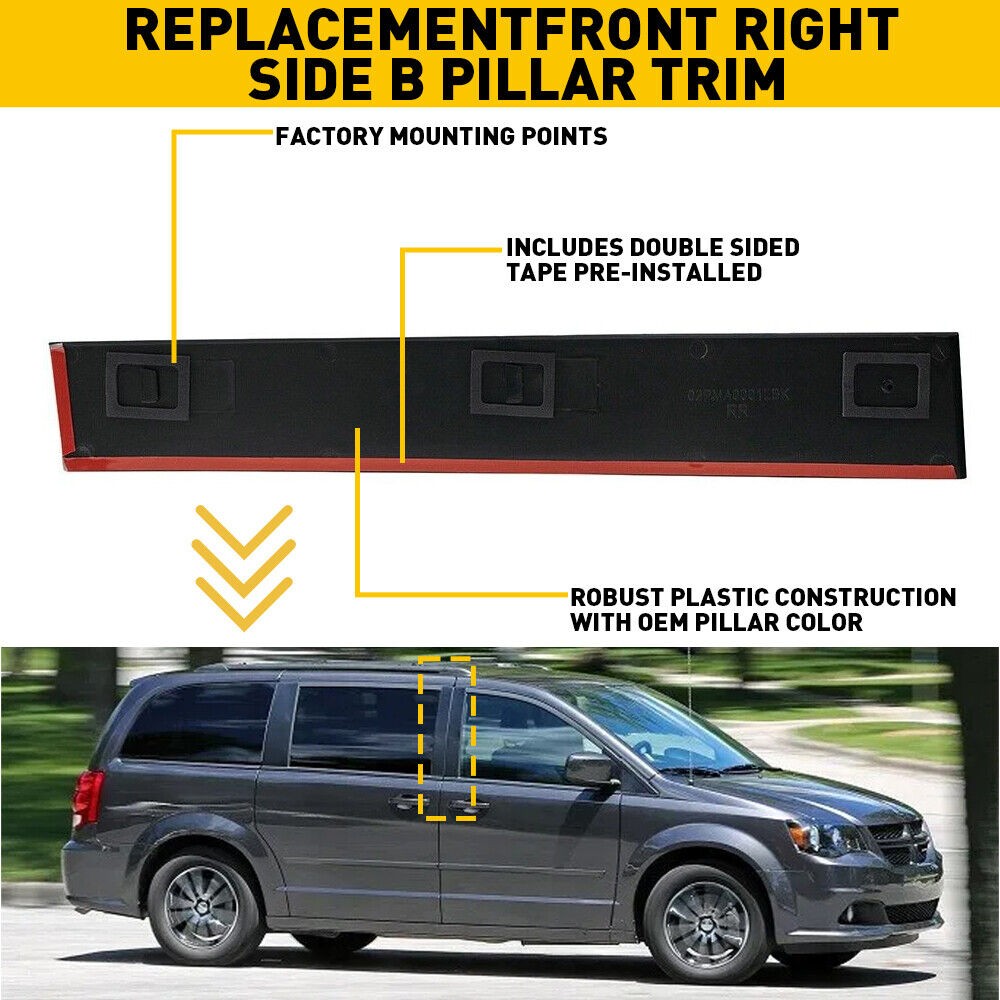 New B Pillar Front Passenger Door Applique For DODGE Grand Caravan Town&Country