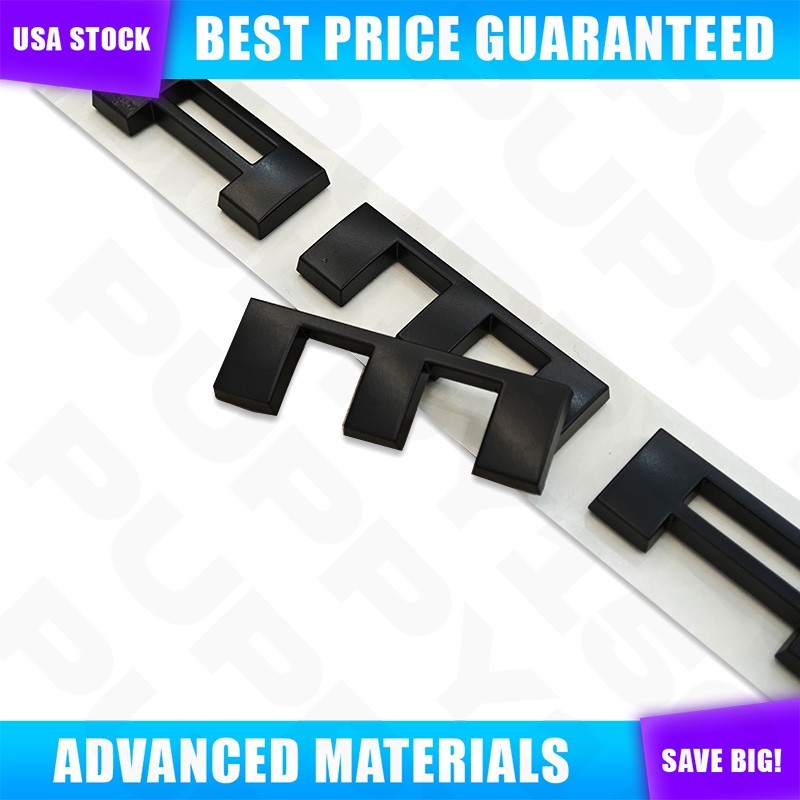 2x 3D Nameplate Door Side Emblems For Camaro 2010-2015 Letters Badge Matte Black