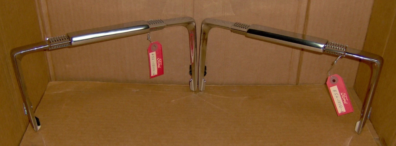 RARE accessory NOS 1955 and 1956 Ford LICENSE PLATE FRAMES adjustable