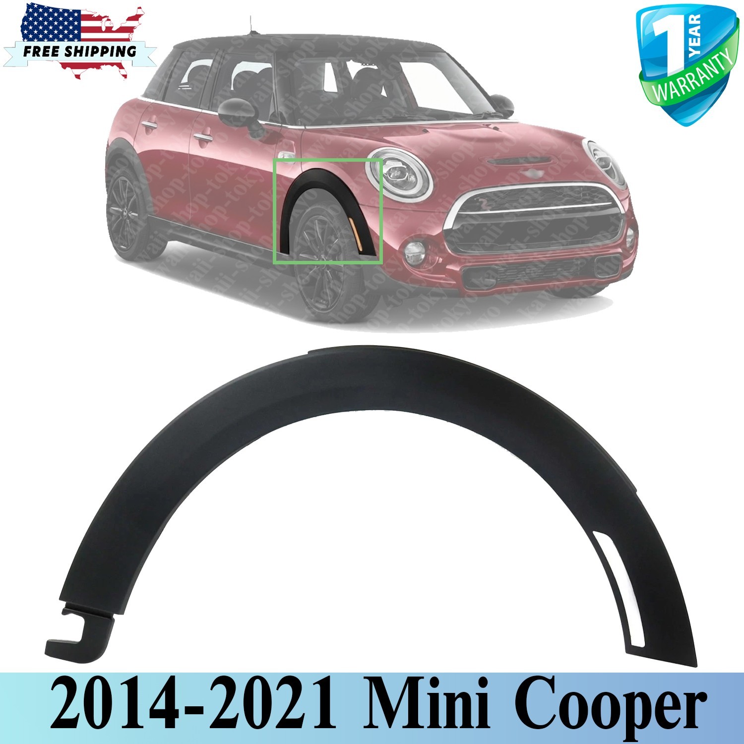 NEW Front Wheel Opening Molding Right Passenger Side For 2014-2021 Mini Cooper
