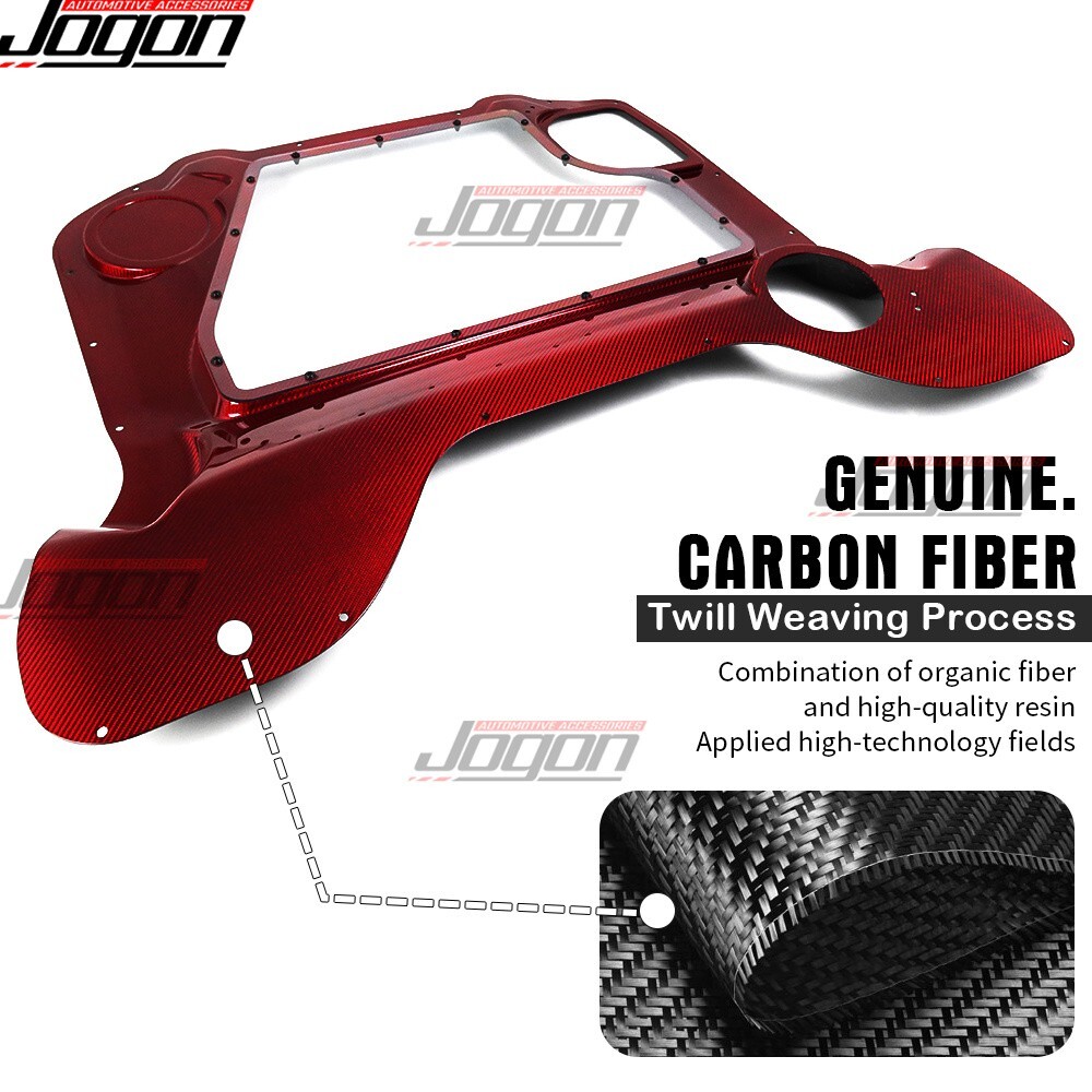 Z06 HTC Red Carbon Engine Bay Decor For Corvette C8 Convertible Z51 Z06 2020-25