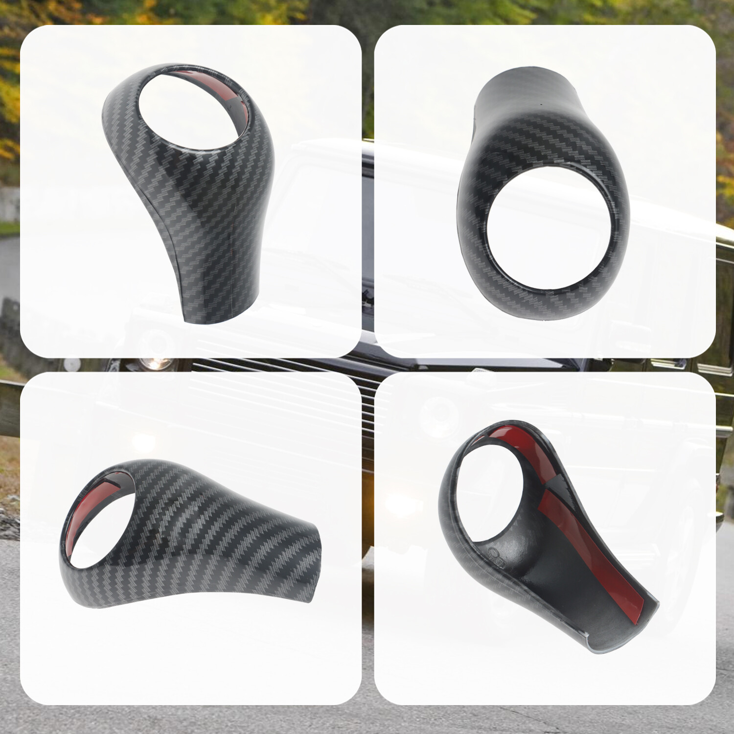 Gear Shift Knob Shifter Cover Trim for Mercedes Benz C300 E250 A190 GLK