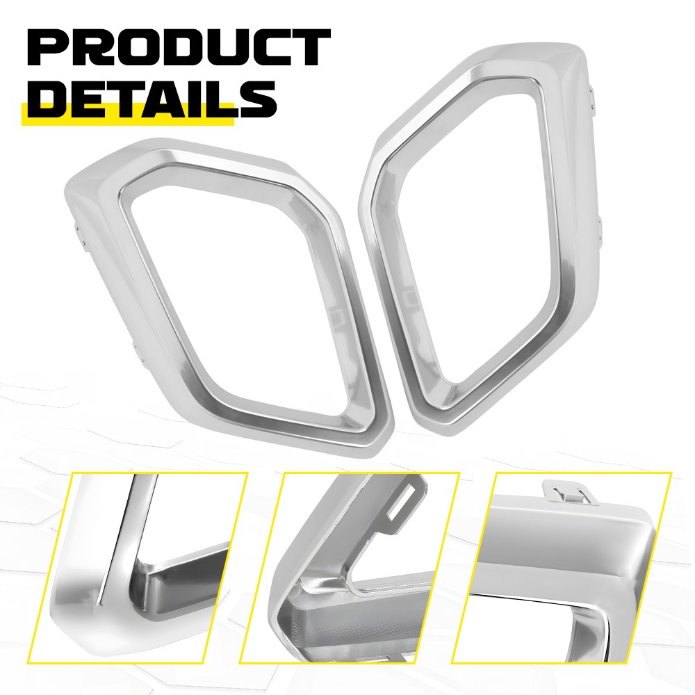 Fog Light Vent Chrome Grille Bezel Left Right 1/2x For Honda CR-V 2023 2024 2025