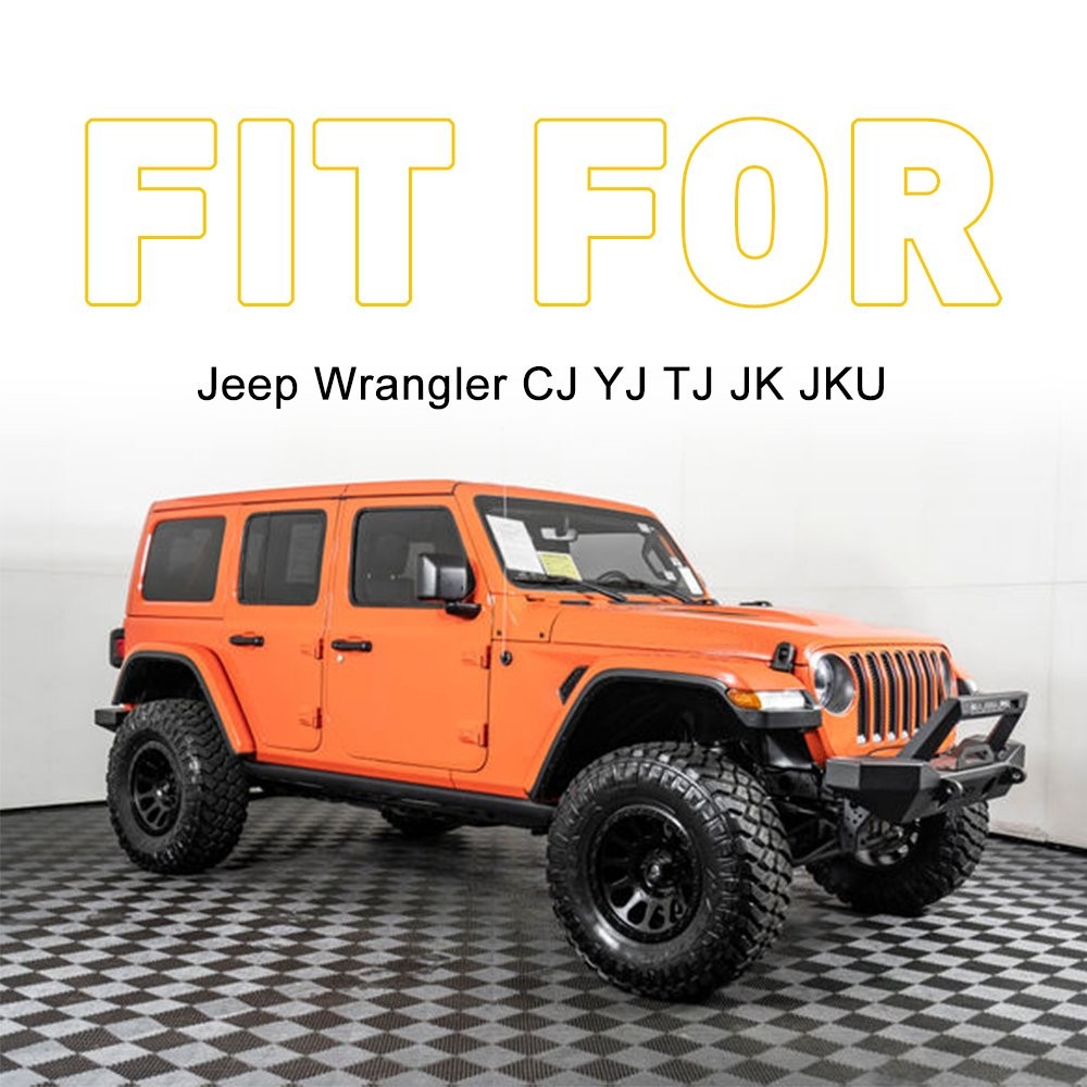 Pair Black Adjustable Door Limiting Straps For Jeep 1955-2006 Wrangler CJ/TJ/YJ