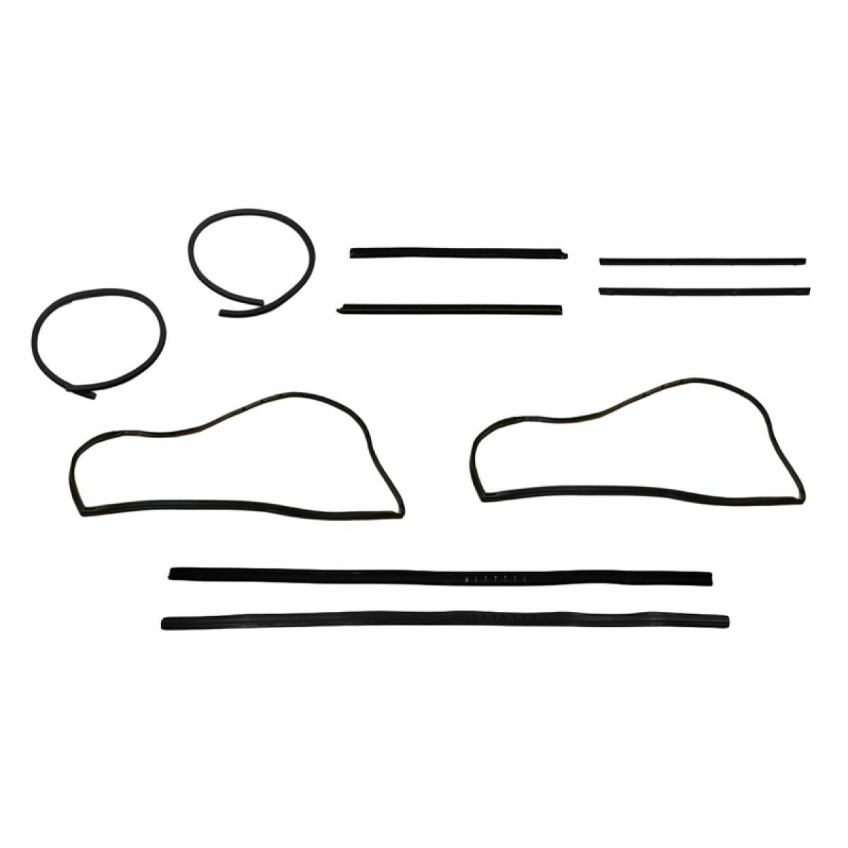 Full Weatherstrip Rubber Seals 10 Piece Kit Set for Jeep Wrangler CJ7 Scrambler