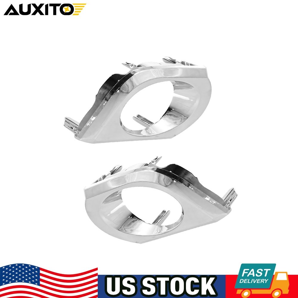 Left & Right Fog Light Lamp Bezel Chrome Trim For Toyota 4Runner 2010-2013 Pair