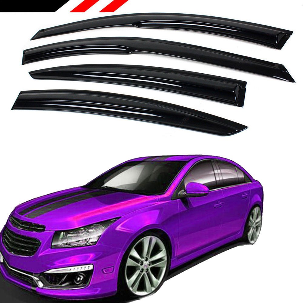 Window Visors Rain Guards Side Window Deflectors For Chevy Cruze 2011-2014 2015