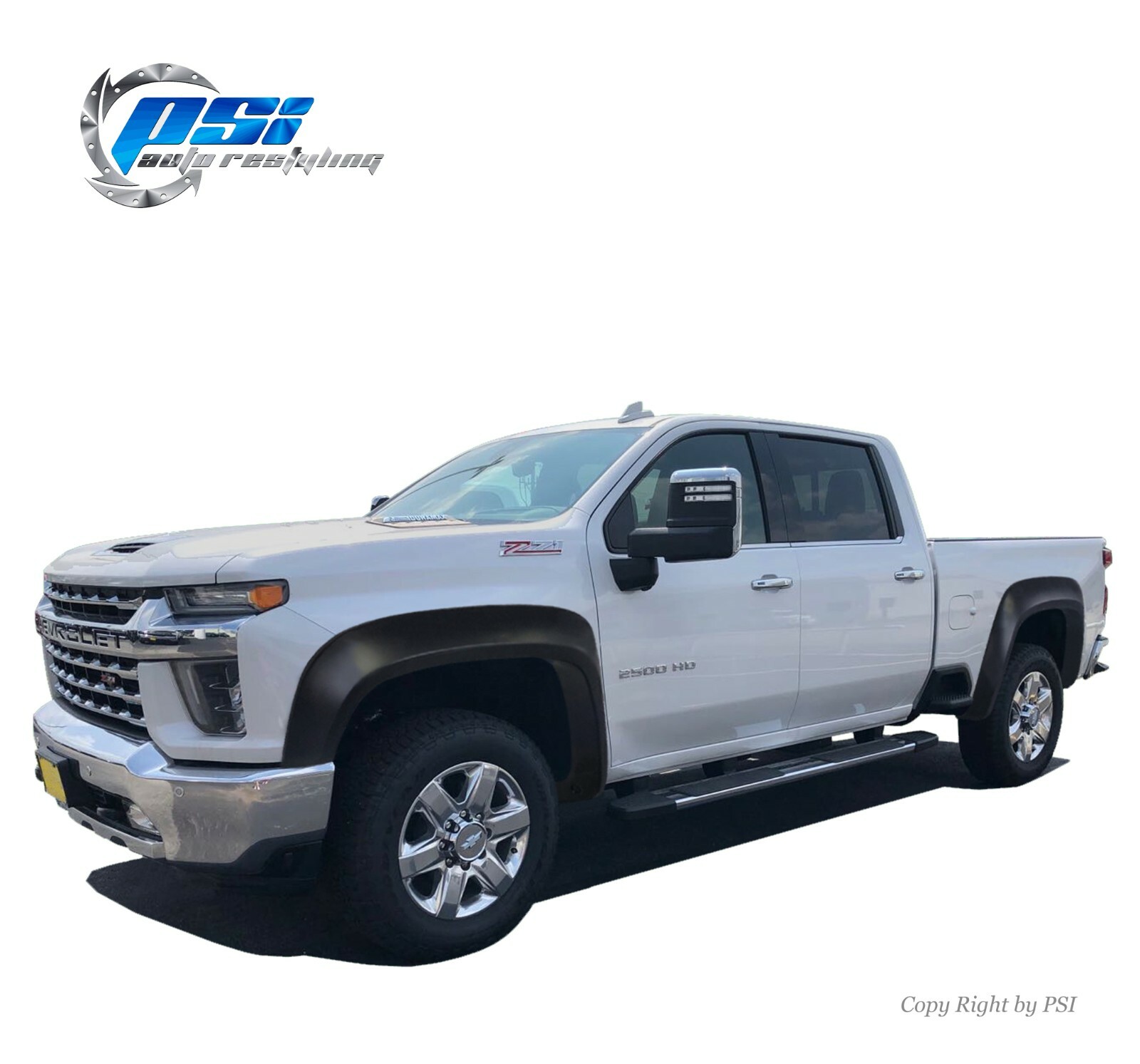 Extension Style Fender Flares Fits Silverado 2500 HD 3500 HD 2020-2021 Paintable