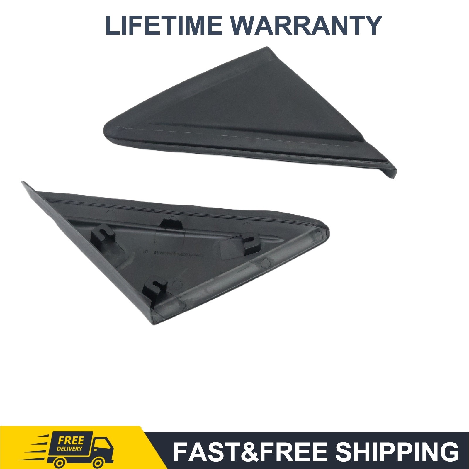 Front Left+Right Mirror Corner Triangle Fender Cover For 13-19 Ford Escape Kit