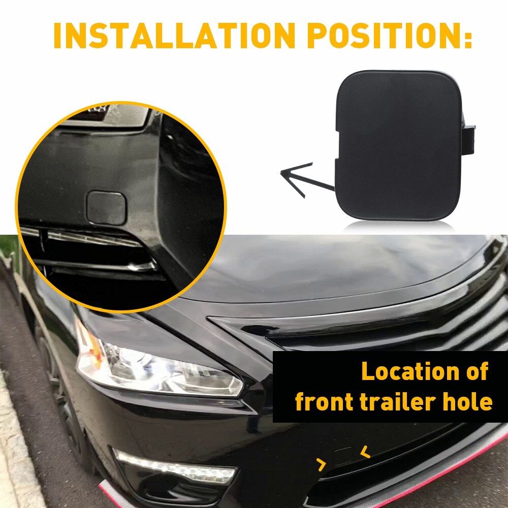 For 2013 2014 Nissan 2015 Front Altima Bumper Tow Hook Eye Cover Cap Accessories