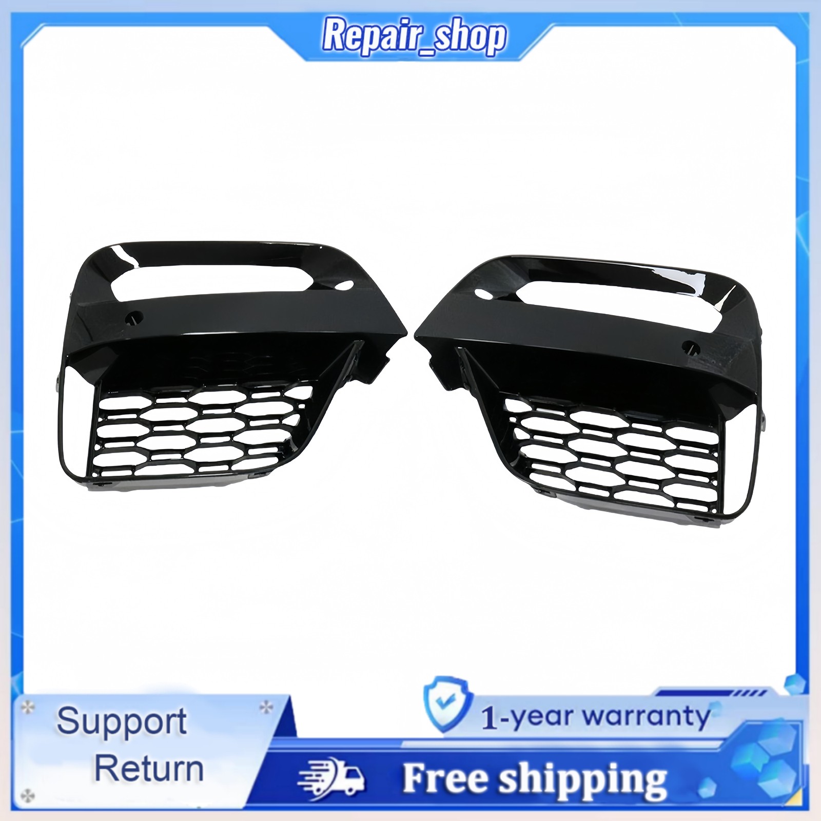 For BMW X3 G01 X4 G02 2019 – 2021 Pair Front Bumper Outer Grille Fog Lamp Cover