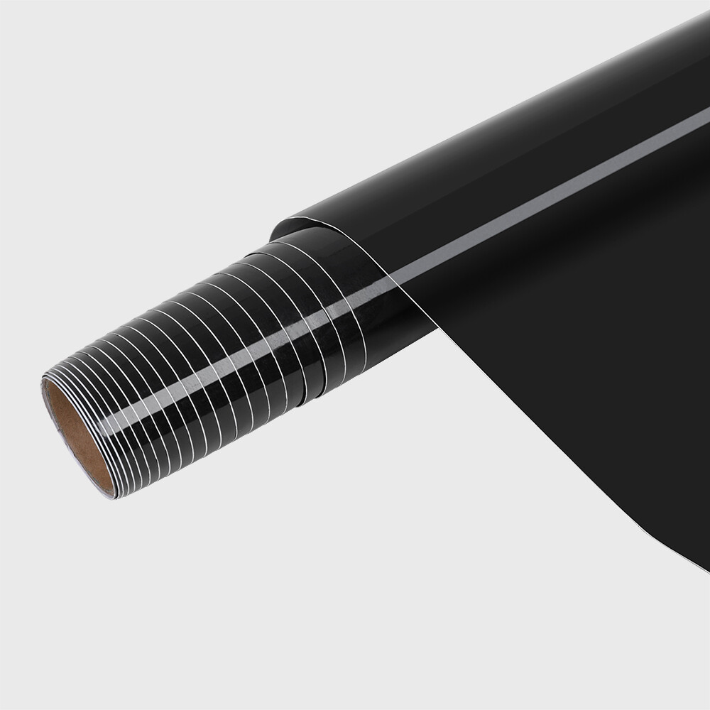 Universal Glossy Black Vinyl Film Wrap Sticker Decal DIY Bubble Free Air Release