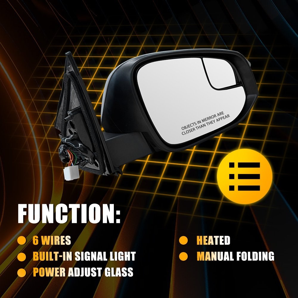 LH RH Power View Mirror Heated Manual Folding w/ Signals For Toyota RAV4 16-2018
