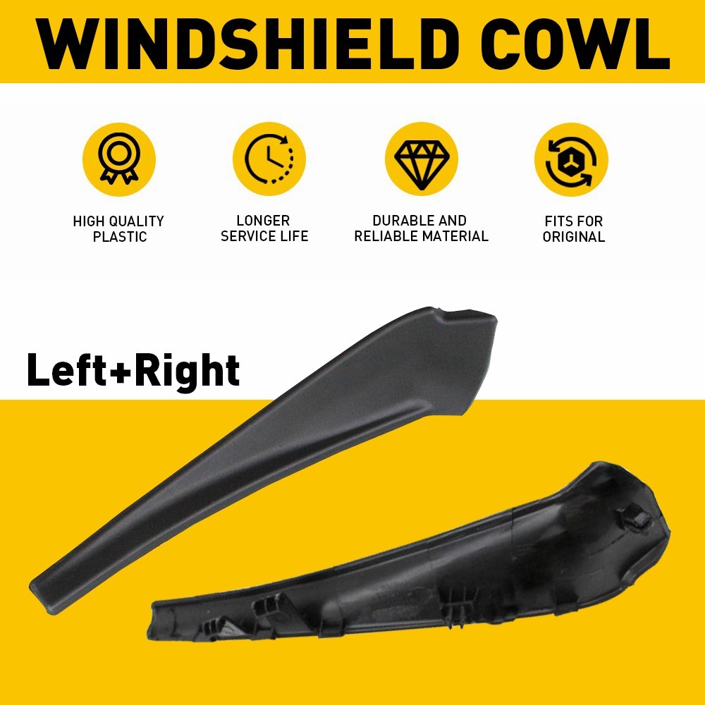Front Windshield Wiper Side Cowl Extension Cover For 2014-2020 Nissan Rogue