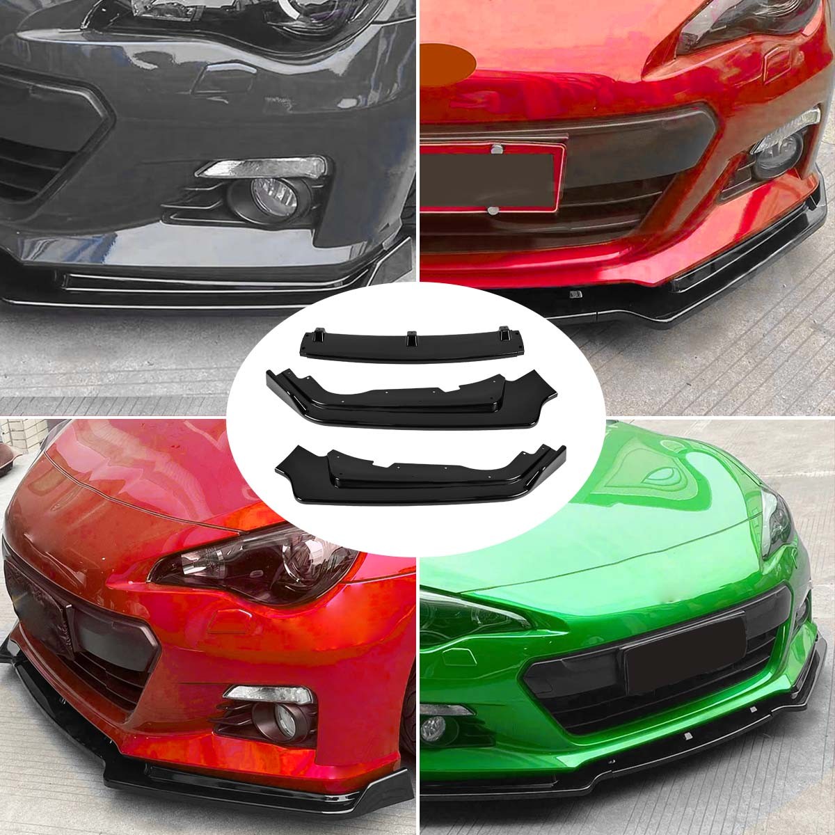 For Subaru BRZ 2013-2016 Front Bumper Lip Splitter Spoiler Kit Gloss Black USA