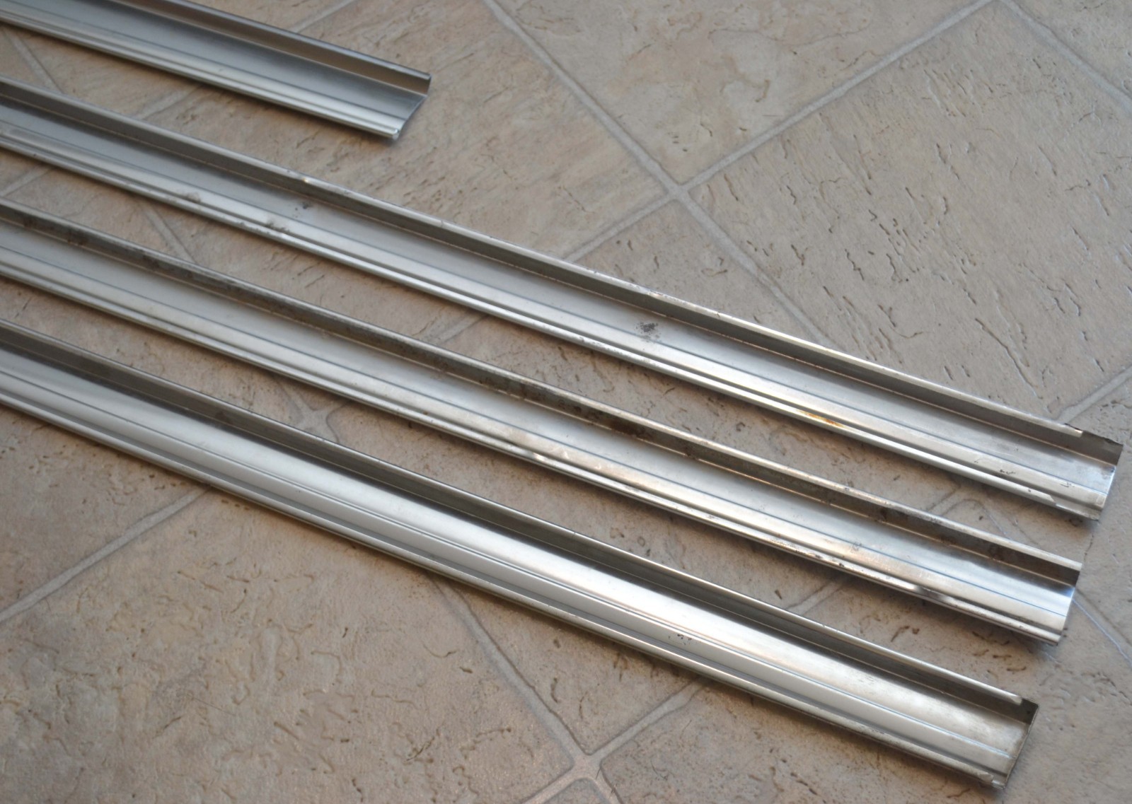 1963 Ford Galaxie Upper Lower Trim Spear Moulding Set, For Parts or Modification