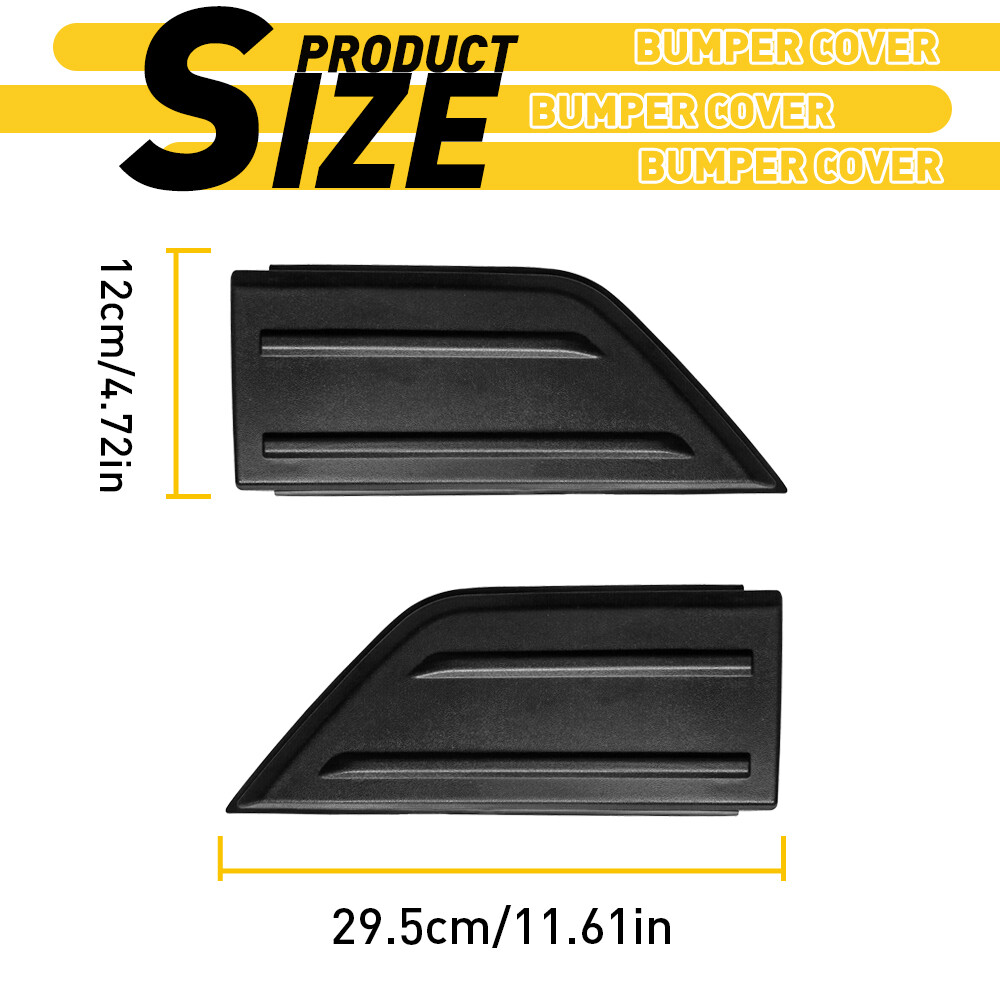 Set Front Bumper Guards Inserts Pads End Caps Cover Trim For Ford F150 2021-2023