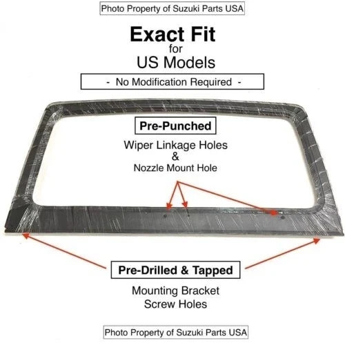 LHD Windshield Front Frame Window Panel For Suzuki Samurai Sierra SJ413 ||Fits
