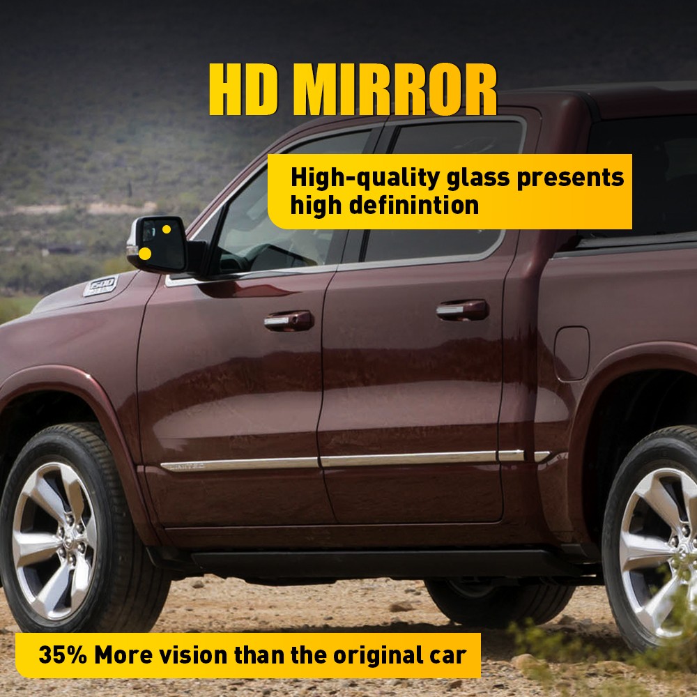2-20 For Dodge RAM 1500 2019-2025 Left+Right Tow Mirror Power Glass Clear Heated