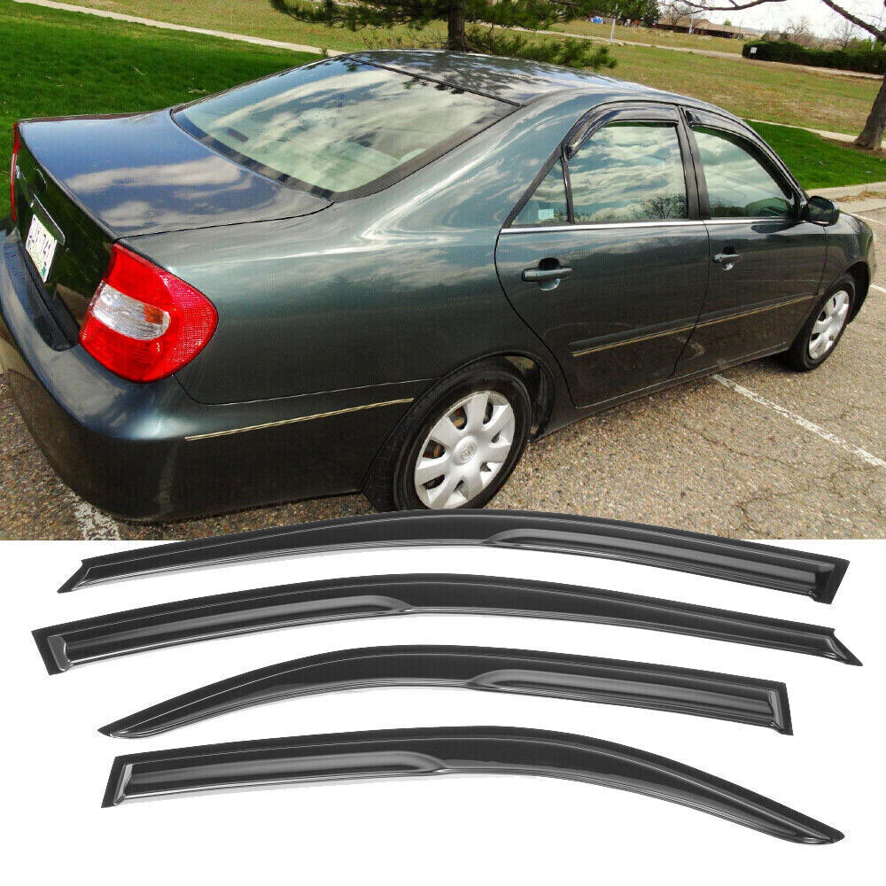 For 02-06 Toyota Camry Window Visor Vent Rain Sun Deflector Guard 4Pc Set