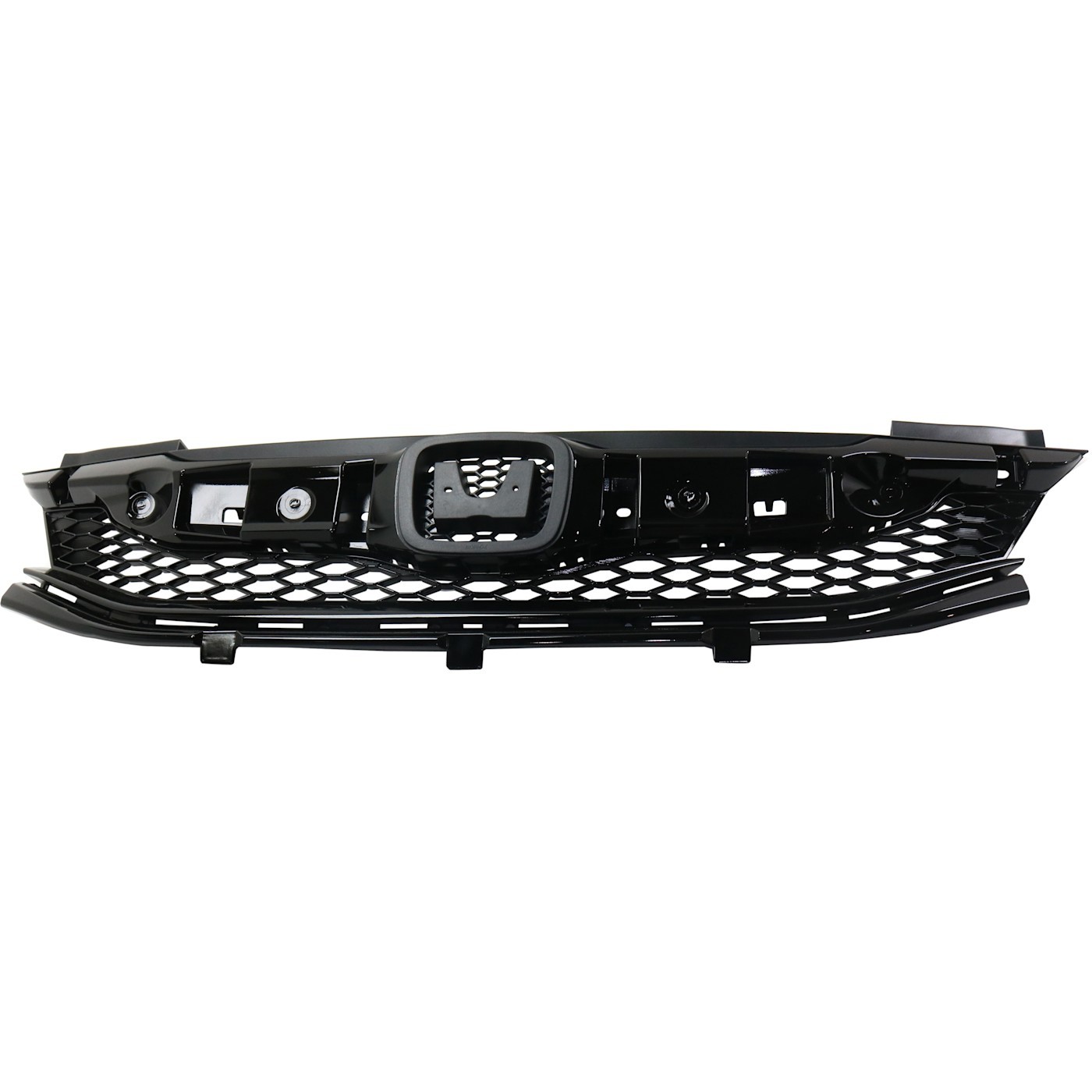 Grille Assembly For 2016-2017 Honda Accord Painted Black Shell and Insert CAPA