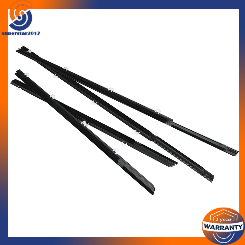 4 Piece Car Weatherstrip Window Moulding Trim Seal Belt For Honda Civic 2012-15