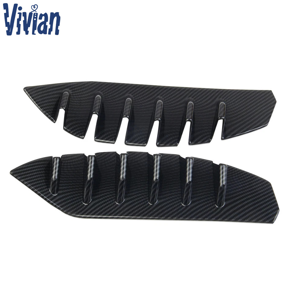 Carbon Fiber Style Front Grille Bumper Vent Trim Cover For Chevrolet Tahoe 2021+