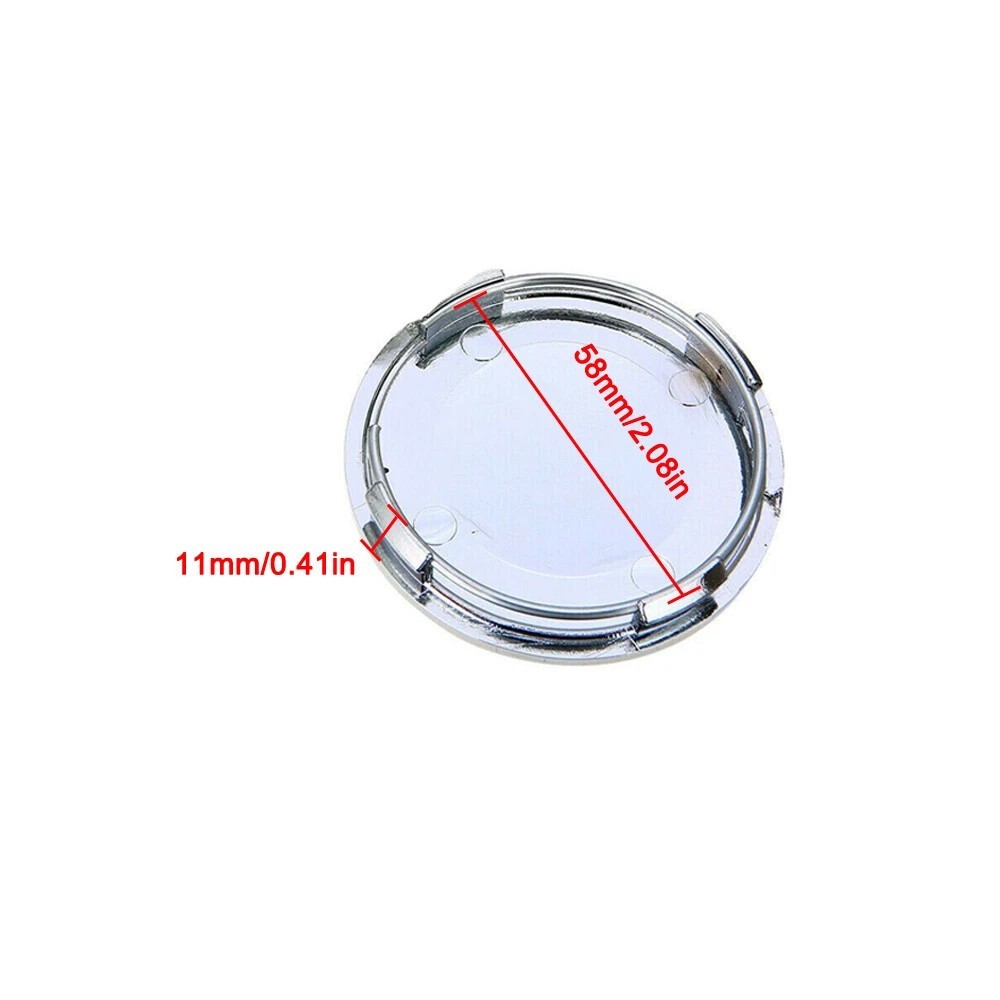Chrome 4pcs 63mm Car Wheel Center Caps Hub Tyre Rim Hub Cap Cover ABS Universal