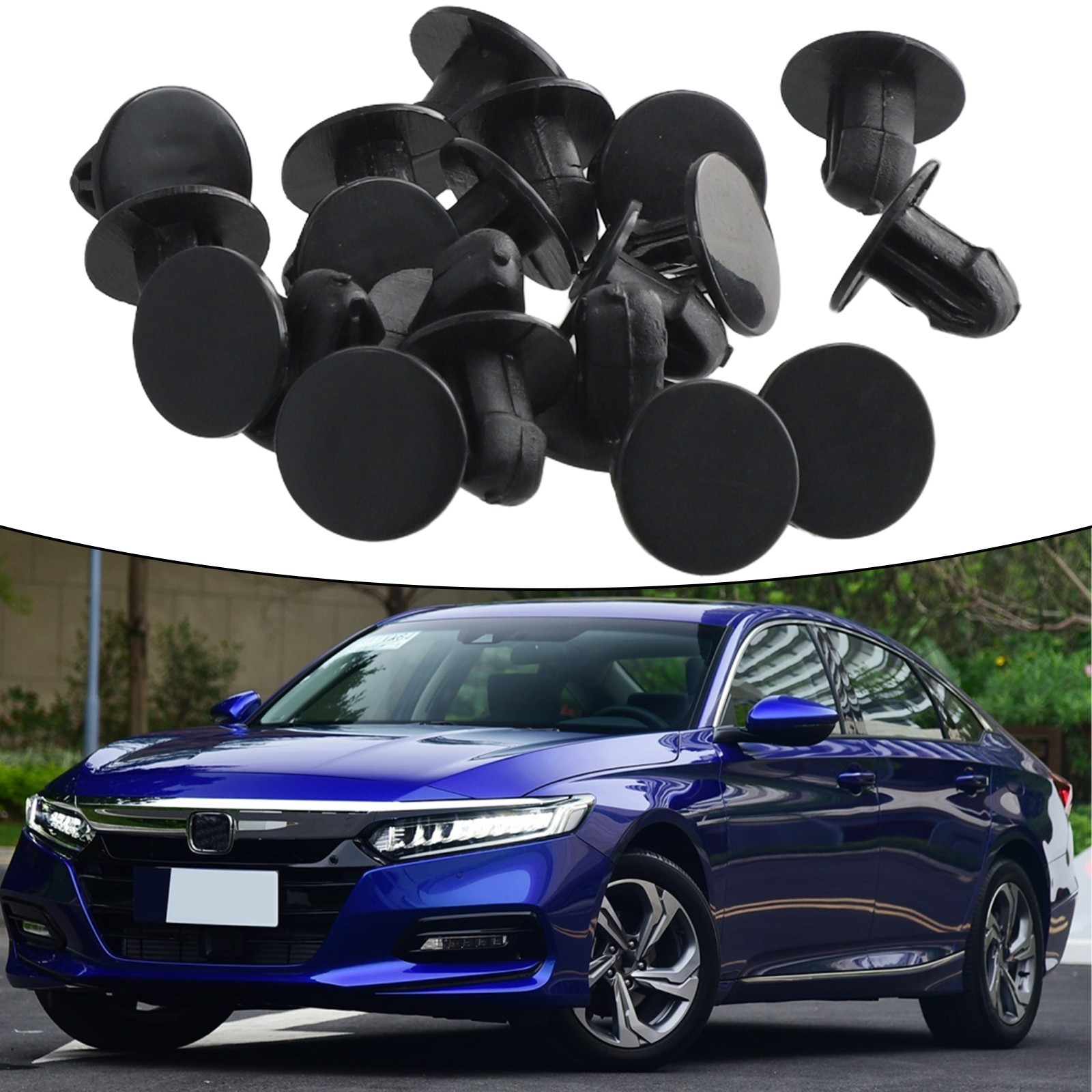 Fits Hole Size 6 Mm Clip Cowl Grille Clip Nylon Stem Length 10 Mm 20pcs As Shown
