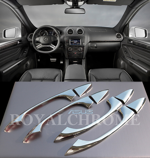Top Door Handle Trim BRITE CHROME 1x set for Mercedes Benz M ML Class W164 05-11