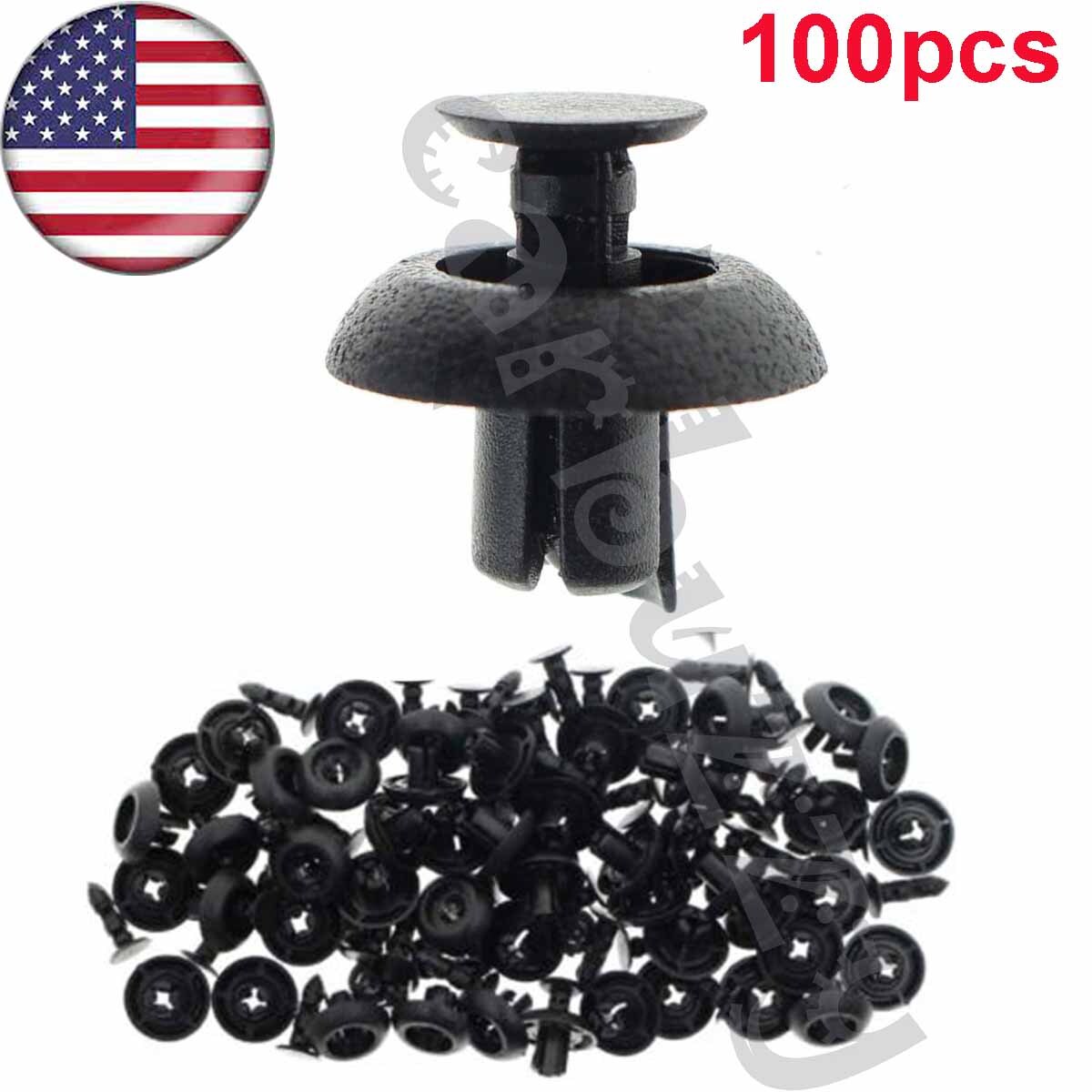 100Pcs Engine Cover Grille Bumper Retainer Clips 90467-07211 For Toyota/Lexus