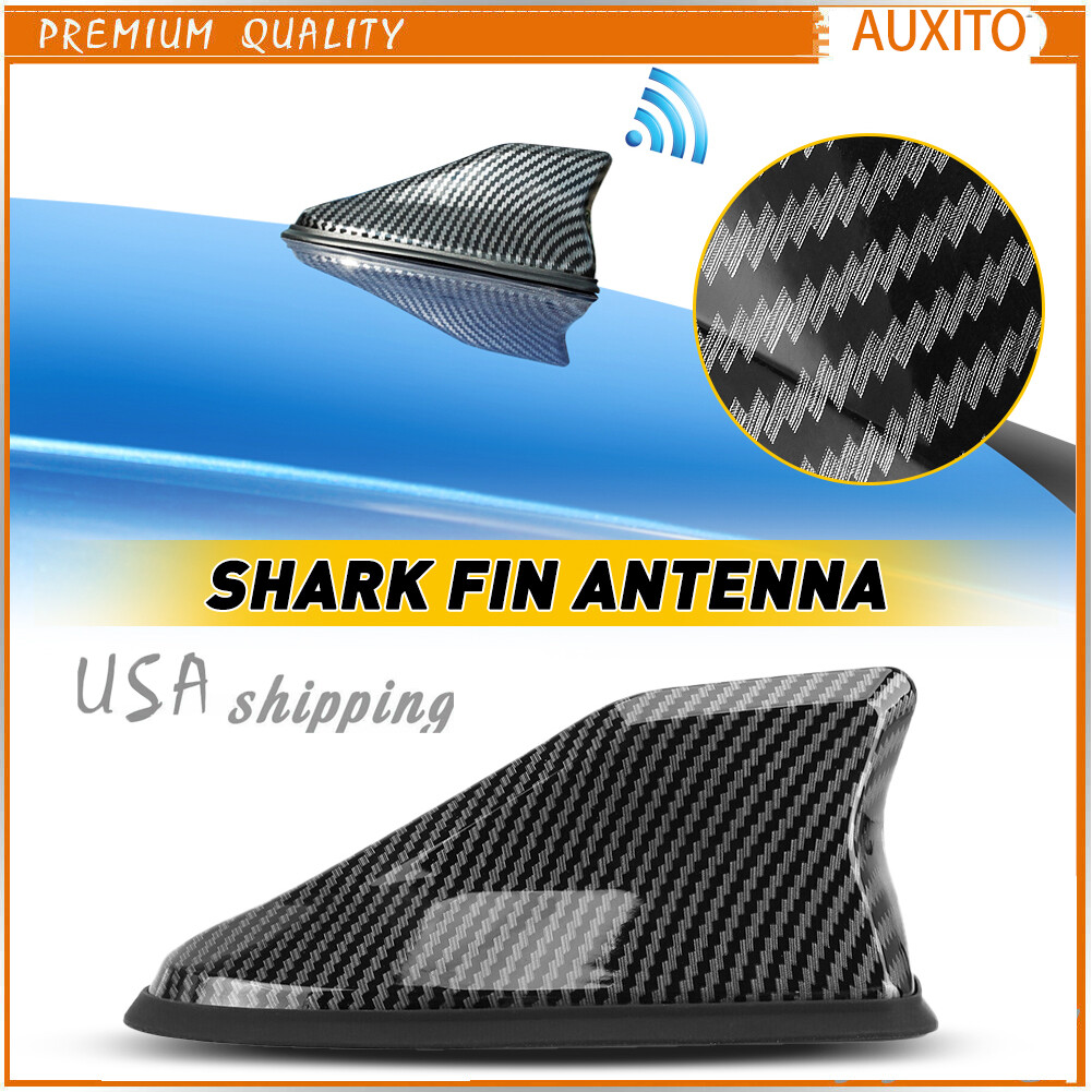 Fin Fiber Shark Carbon Car Roof Antenna Radio FM/AM Signal Aerial Accessories