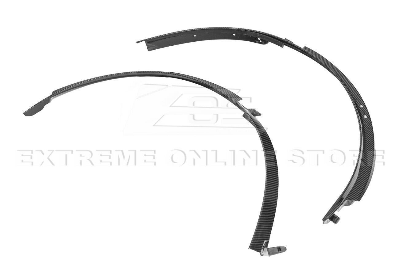Front Wheel Trim Fender Flares For 14-19 Corvette C7 Hydro-Dipped Carbon Fiber