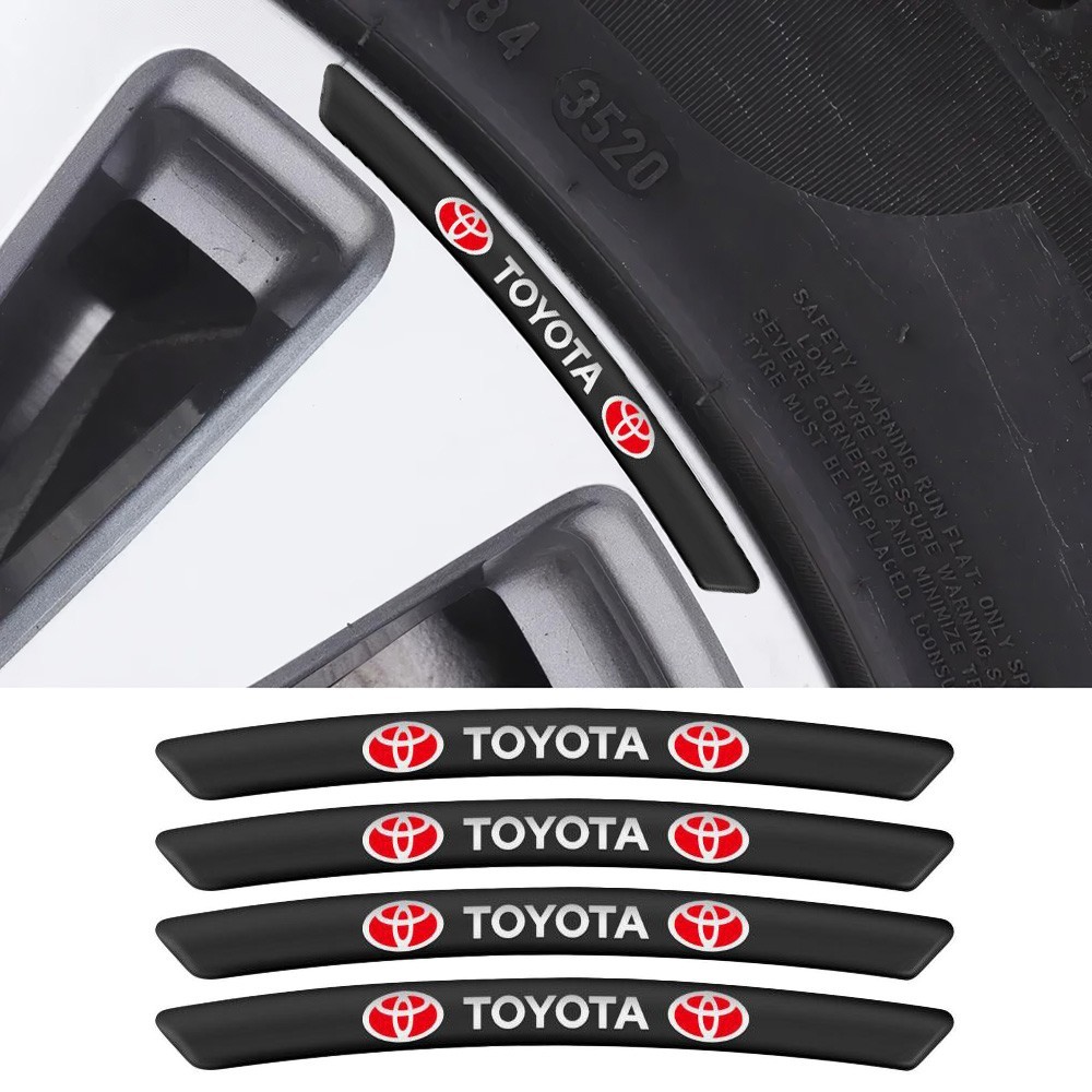 4x Universal Car Sport Wheels Rim 3D Decal Emblem Black Sticker Badge Decorate