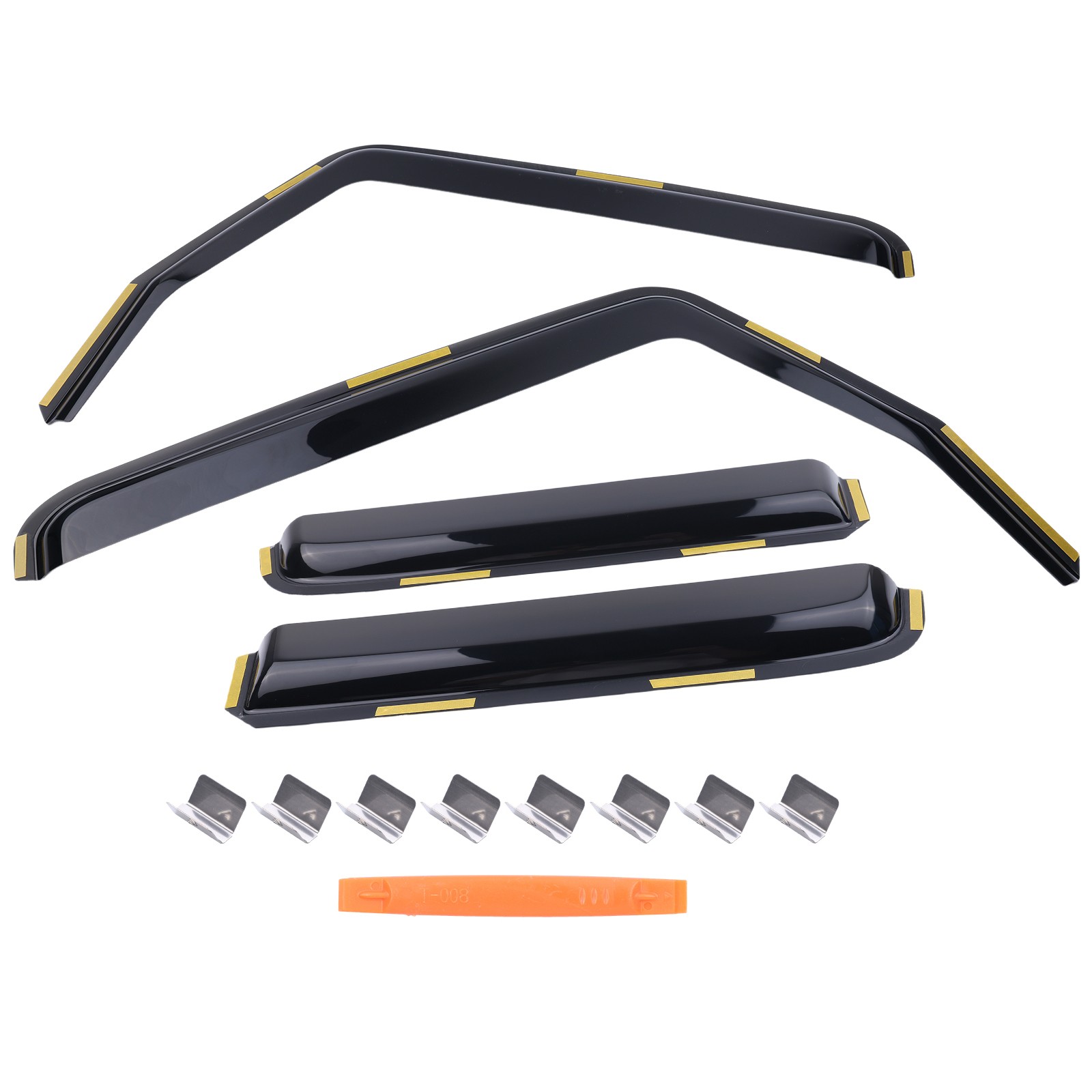 for Jeep Wrangler 2007-2018 Wind Deflectors Window Vent Visors Rain Guard Set