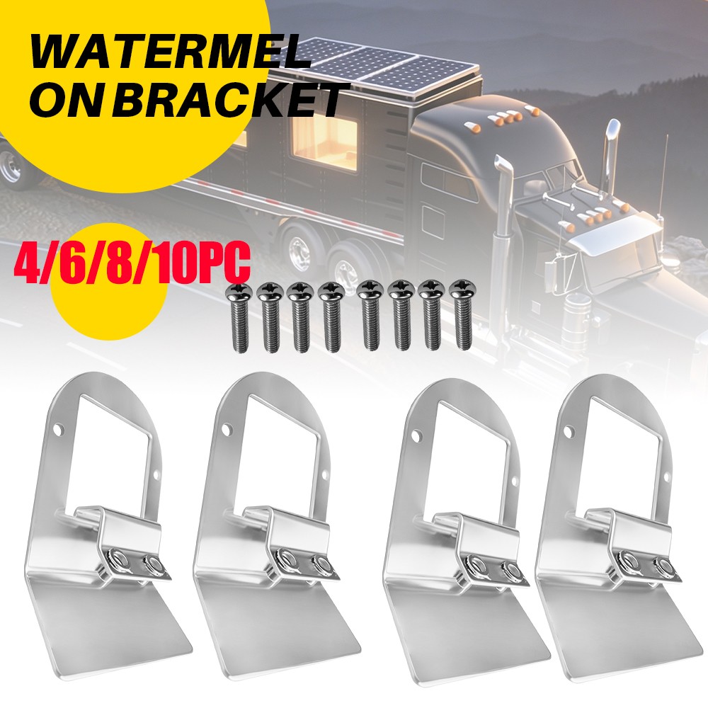 4-10x Watermelon Light Upper Frame Bracket Mount For RV Trailer Stainless Steel