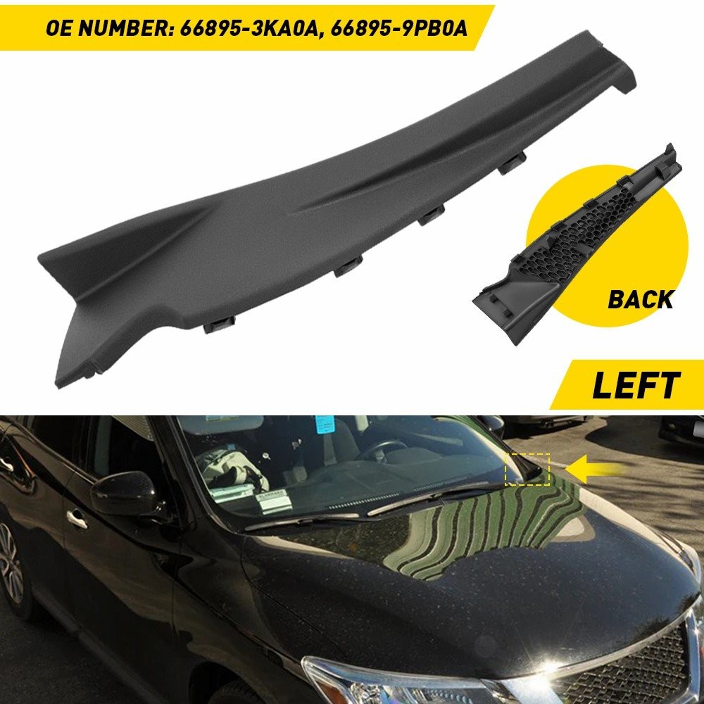 Windshield Wiper Cowl Extension Trim Left Fits 2013 14-2020 issan Pathfinder EXC