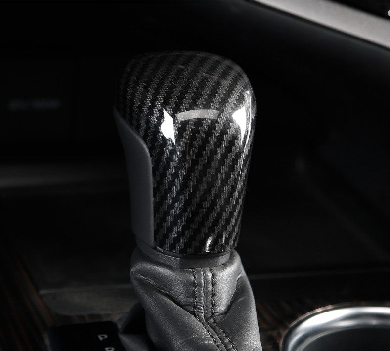 ABS Carbon fiber look Gear Shift Knob Cover Trim For Toyota Corolla 2019-2023