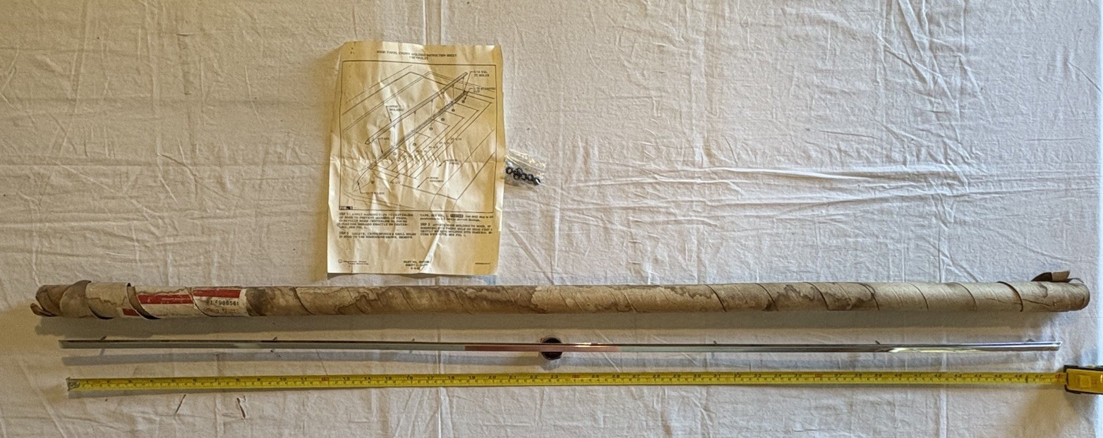NOS Chevrolet 1966 Chevy Impala Bel Air Biscayne Hood Crown Moulding Unit 986561